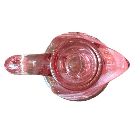 L.E. SMITH Vintage Pink Swan Uranium Glass Candlestick 6” - Picture 5 of 6